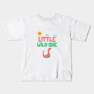 I'm a little wild one pink Kids T-Shirt